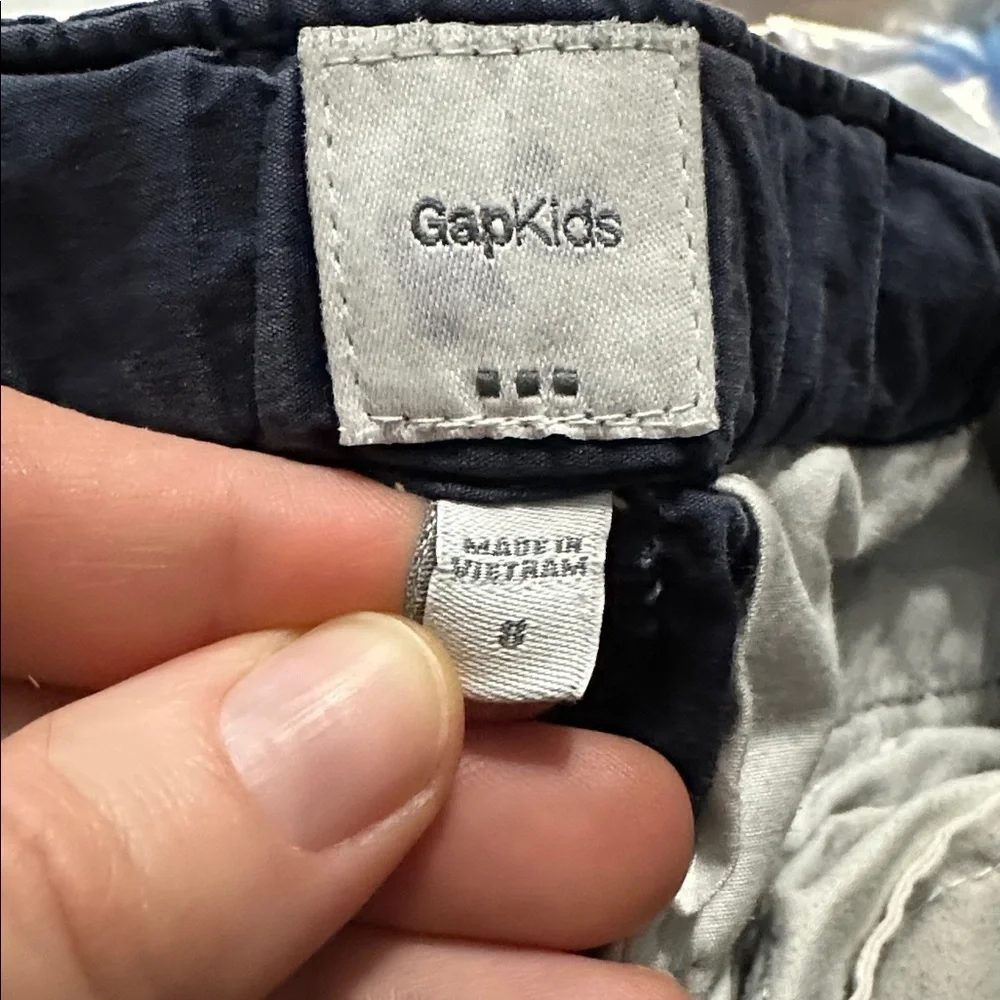 Gap Kids Boys Navy Blue Cargo Shorts, Adjustable Waist, Sz 8
